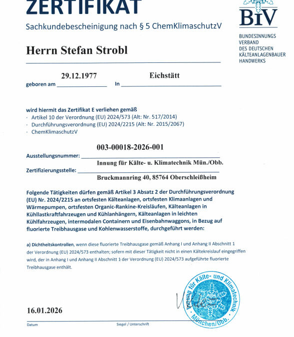 Zertifizierte Fachkompetenz für Ihre Wärmepumpe